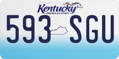 KY license plate 593SGU