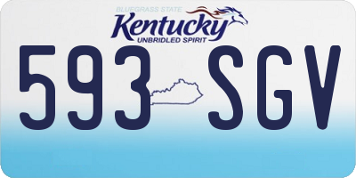 KY license plate 593SGV