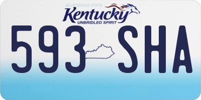 KY license plate 593SHA