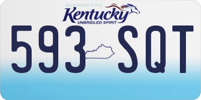 KY license plate 593SQT
