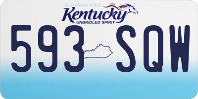 KY license plate 593SQW