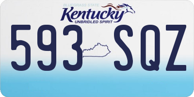 KY license plate 593SQZ