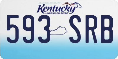 KY license plate 593SRB