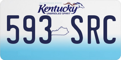 KY license plate 593SRC