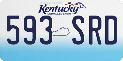 KY license plate 593SRD