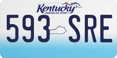KY license plate 593SRE