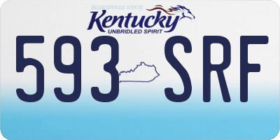 KY license plate 593SRF