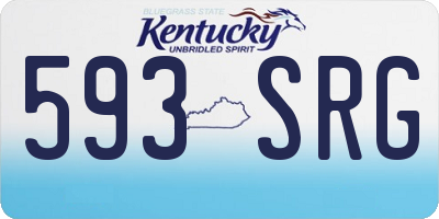 KY license plate 593SRG