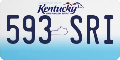 KY license plate 593SRI