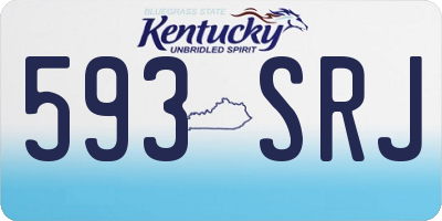 KY license plate 593SRJ