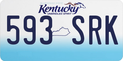 KY license plate 593SRK