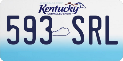 KY license plate 593SRL