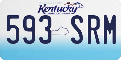 KY license plate 593SRM