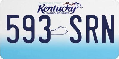 KY license plate 593SRN