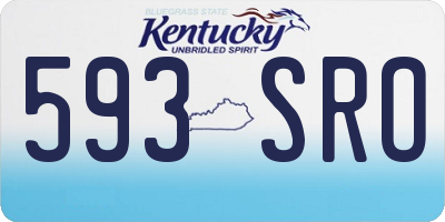 KY license plate 593SRO