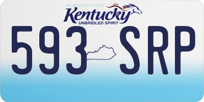 KY license plate 593SRP