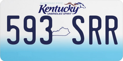 KY license plate 593SRR