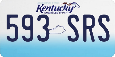 KY license plate 593SRS