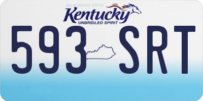 KY license plate 593SRT