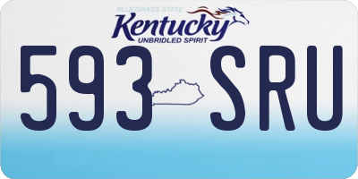 KY license plate 593SRU