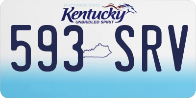 KY license plate 593SRV