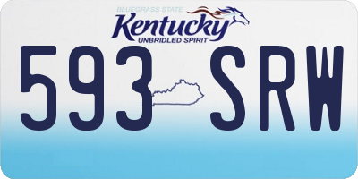KY license plate 593SRW