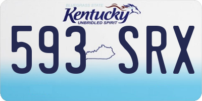 KY license plate 593SRX