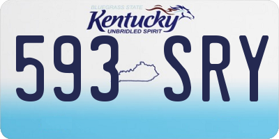 KY license plate 593SRY
