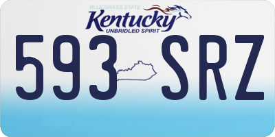 KY license plate 593SRZ