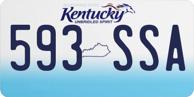 KY license plate 593SSA