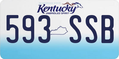 KY license plate 593SSB
