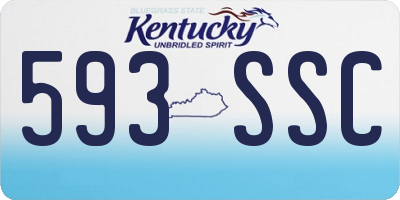 KY license plate 593SSC