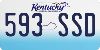 KY license plate 593SSD
