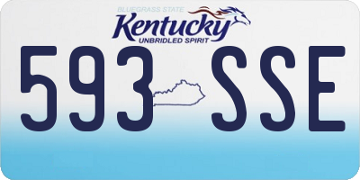 KY license plate 593SSE
