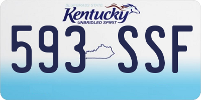 KY license plate 593SSF