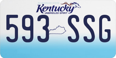 KY license plate 593SSG