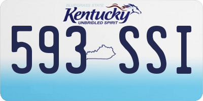 KY license plate 593SSI