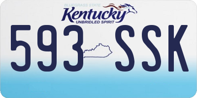 KY license plate 593SSK