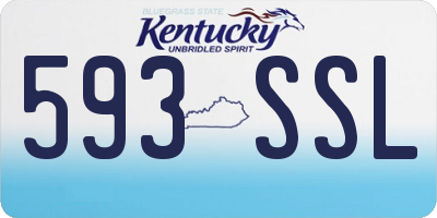 KY license plate 593SSL