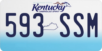 KY license plate 593SSM