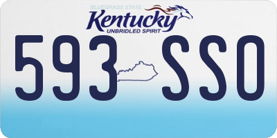 KY license plate 593SSO
