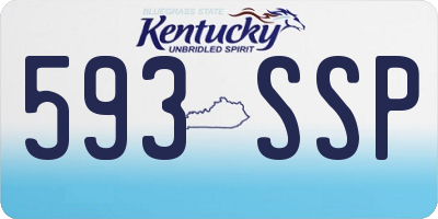 KY license plate 593SSP