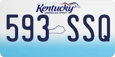 KY license plate 593SSQ