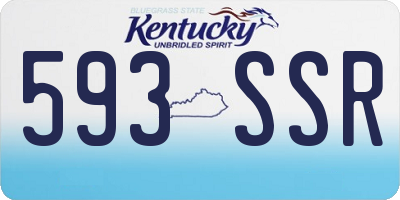 KY license plate 593SSR