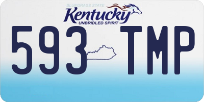 KY license plate 593TMP