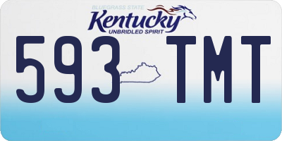 KY license plate 593TMT
