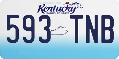 KY license plate 593TNB