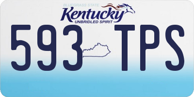 KY license plate 593TPS