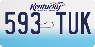 KY license plate 593TUK