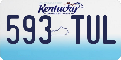 KY license plate 593TUL